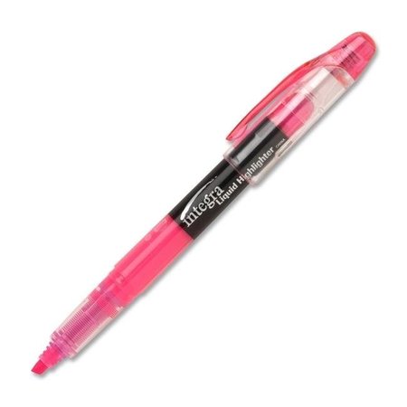INTEGRAL Integra ITA33312 Integra Liquid Highlighter Pen - Fluorescent Pink ITA33312